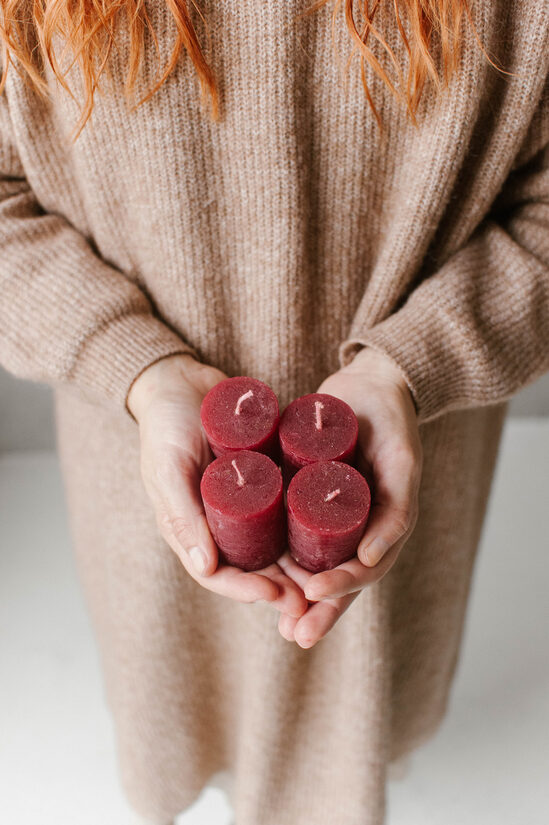 RUBY Bordó Gyertya és Gyertyatű